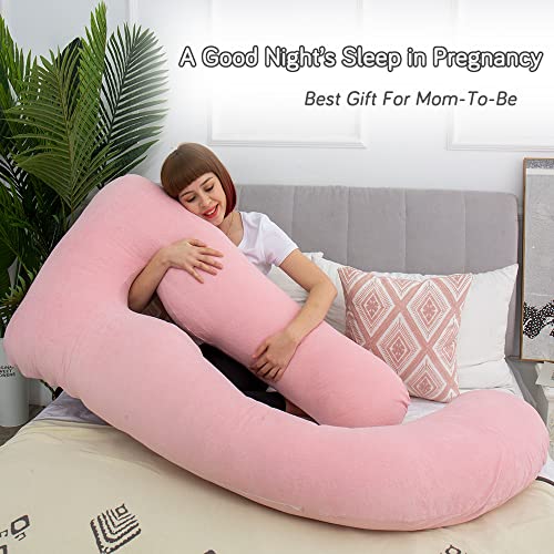 60 Inch Pregnancy Pillows for Sleeping (Pink) - color: Pink
