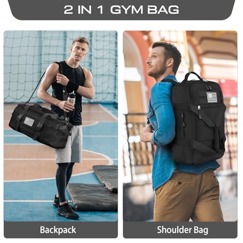 Gym Bags for Men, Duffle Bag with Shoe Compartment - color: Camouflage, size: Medium