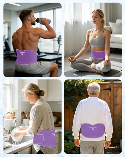 KingPavonini Reusable Ice Pack for Back Pain Injury Instant Relief, Purple - color: Purple