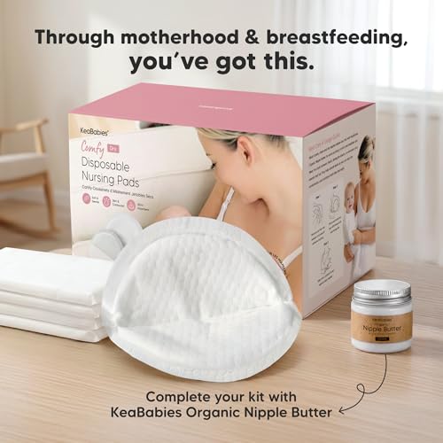 KeaBabies Nursing Pads Disposable, Breast Pads for Leaking Milk (120 Count) - size: 120 Count