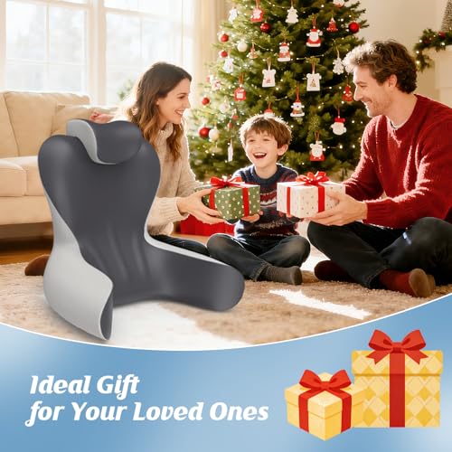 22" XL Reading Pillow Sitting in Bed,Back Support & Armrests(Grey&DarkGrey) - color: Grey&darkgrey