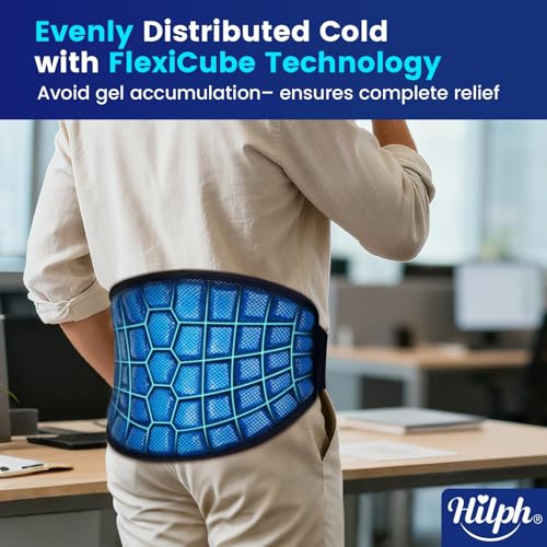 Hilph 2 Hours Long Lasting Large Ice Pack for Back Pain Relief Reusable