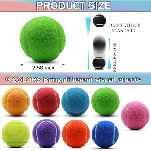 SHYUJAJIE Tennis Ball,20 Pack Practice Balls Bulk,Dog Balls with Mesh Bag - color: Light Green