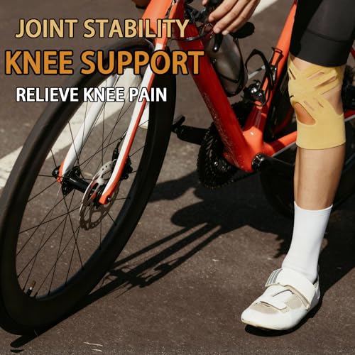Precut Kinesiology Tape for Knees, Upgraded, 10 Pcs, Beige - color: Beige, size: 10 Pcs