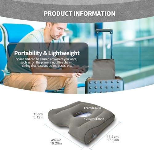 Portable Inflatable Seat Cushion,Pressure Relief