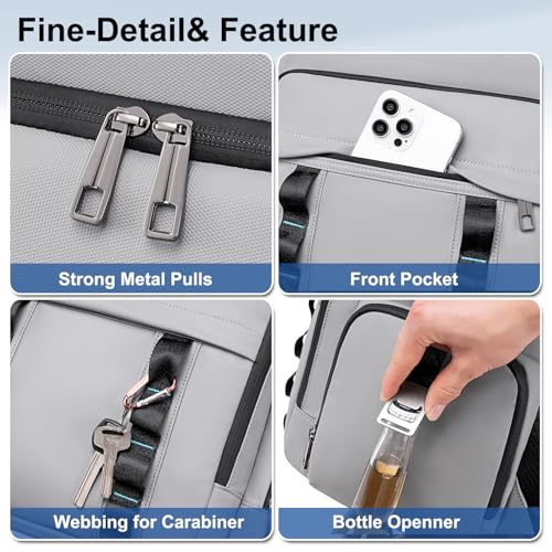 Weitars Insulated Cooler Backpack,Waterproof Soft Cooler Bag 31L/52 Can - color: Gray