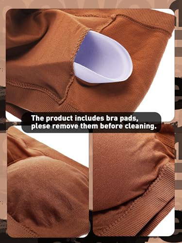 Boao Bandeau Bra Padded Strapless Bra for Women - color: Black, Light Caramel, Cream Coffee, size: Large