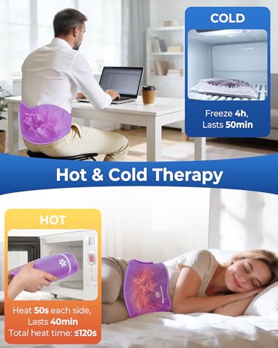 KingPavonini Reusable Ice Pack for Back Pain Injury Instant Relief, Purple - color: Purple