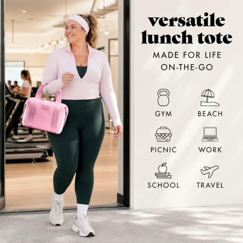 Fit & Fresh Remi Neoprene Lunch Bag for Women w/Ice Pack & Containers - color: Pink, size: One Size