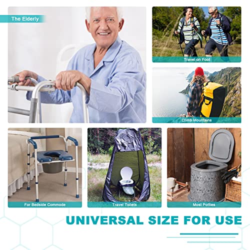 Commode Liners with Absorbent Pads, 60 Bedside Commode Liners and 60 Pads - size: 21*16in-60+60