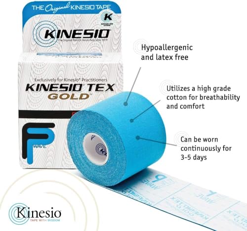 Kinesio Taping - Elastic Therapeutic Athletic Tape Tex Gold FP - Beige– 2 in. x 16.4 ft - 2 Pack