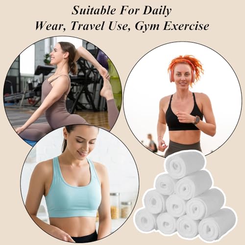 Ymapinc Cotton Breast Pads for Bra Liners, Sports Bra Pads Inserts, Washable Under Breast Sweat Pad, Liners to Absorb Sweat