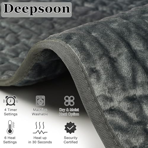 Heating Pad,Electric Heating Pads,Heating Pad for Back,DimGray,33x17 Inch - color: Dimgray, size: 33x17 Inch