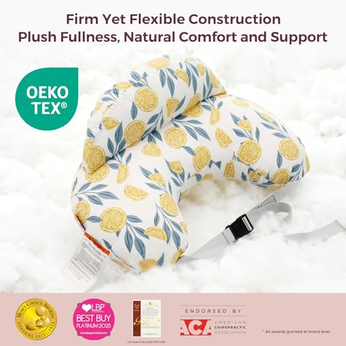 Momcozy Original Nursing Pillow for Breastfeeding - Innovative Safety Guard - color: Lemon Whisper