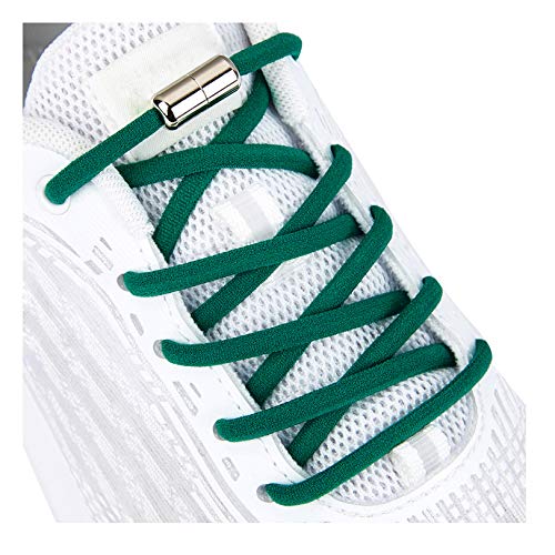 Elastic Shoe Laces for Kids and Adults Sneakers,Elastic No Tie Shoelaces - color: Green