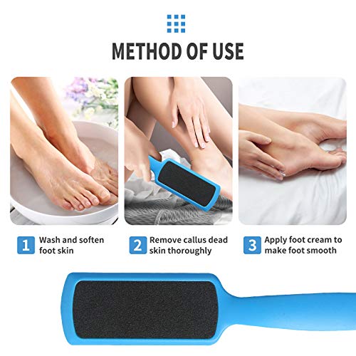 Fu Store Pedicure Foot Files Callus Remover with Double Sided Feet Rasp - size: 1 Count (Pack of 6)