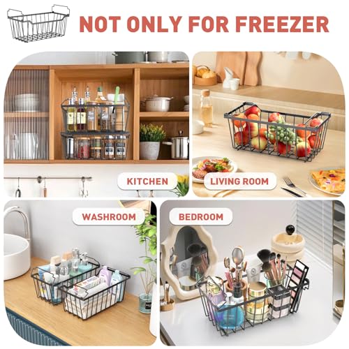 Goovilla Freezer Organizer Bins for 5-7 Cu.FT Chest Freezer, 4 Pack Black - color: Black