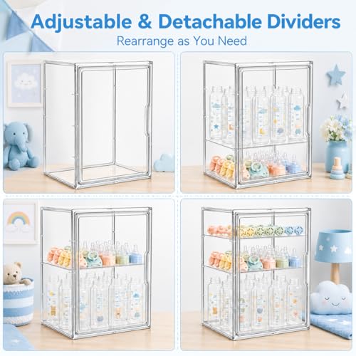 Baby Bottle Storage Organizer for Countertop Cabinet - size: X-Large: 15.35" x 9.84" x 11.42"