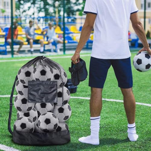 BROTOU Extra Large Mesh Ball Bag, Drawstring Socce Bag for Coach - size: 30" x 40"