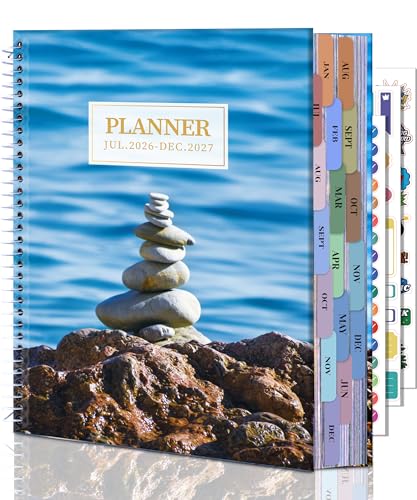 CAGIE Planner 2026-2027 Weekly and Monthly,18 Month (Jul. 26-Dec. 27) - color: Blue