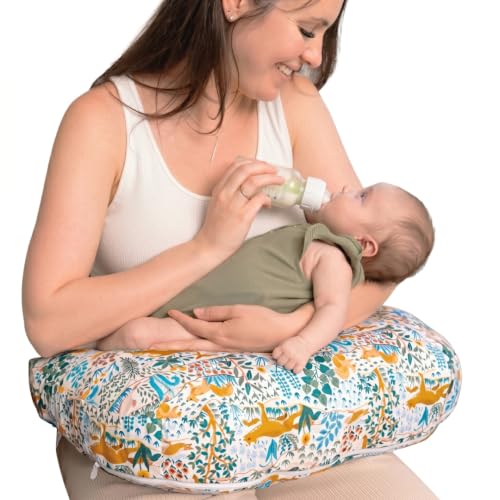 Boppy Nursing Pillow, Safe Ergonomic Breastfeeding & Baby Feeding Support - color: Colorful Forest Animals
