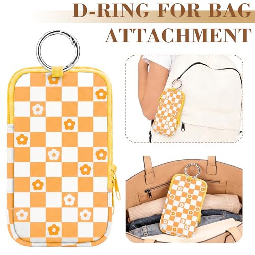 2PCS Tampon Holder Zipper Pouches Portable Period Bags - color: Flower Plaid