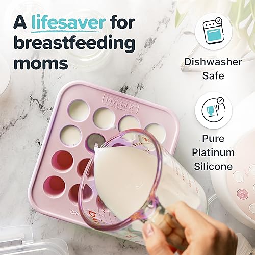 Souper Cubes My Milk Silicone Breast Milk Freezer Trays, Pink, 2-Pack - color: Pink