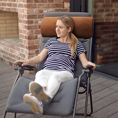 Wesiti Recliner Leg Rest Cushion Footrest Pillow Elevate Feet, Brown - color: Brown
