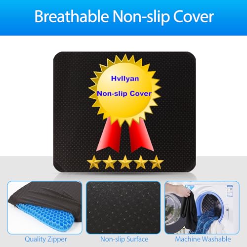 Gel Seat Cushion for Long Sitting, (Thick & Large) Cushion for Wheelchair