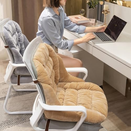 Non-Slip Rocking Chair Cushion with High Back Support Soft Office & Dorm Seat Cushion, 35.4 * 19.17in - color: Khaki