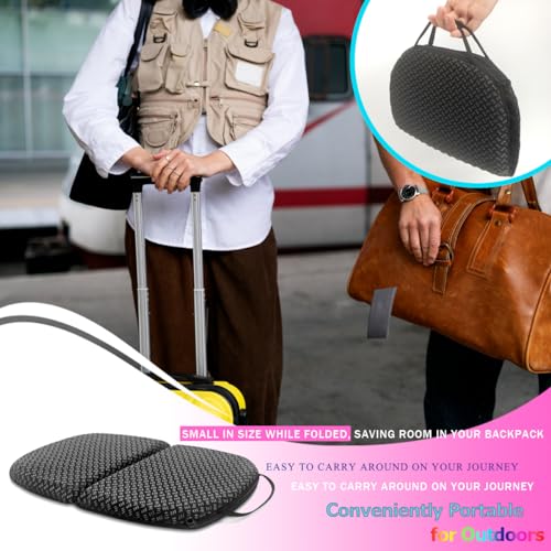 Small Foldable Seat Cushion 14x9.6x0.9 Inches, Portable Gel Seat Cushion - size: (Foldable) 0.9-Inch (2.29 cm) Thick