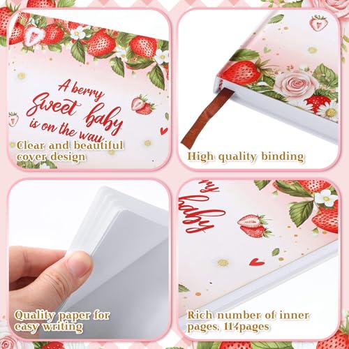 Strawberry Baby Shower Guest Book with 2 Markers - style: Strawberry