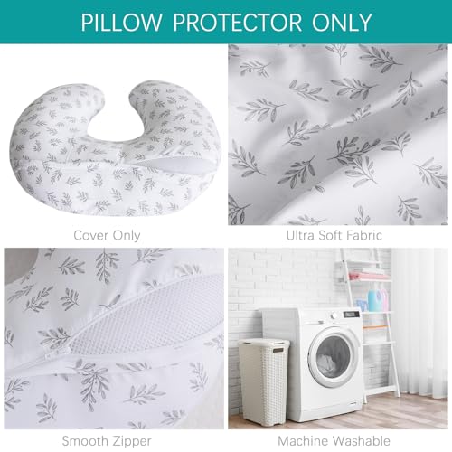 Biloban Nursing Pillow Cover 2 Pack for Boppy Pillow, Grey Leaf - color: Grey Leaf