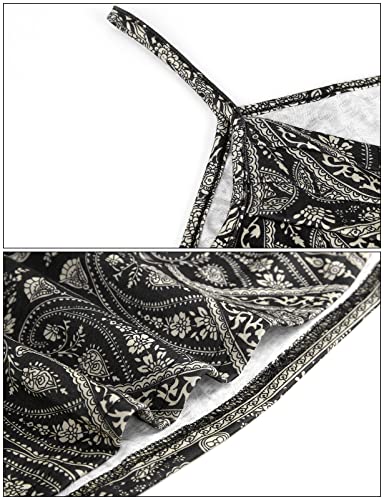 Viracy Women's Summer Button V Neck Pleated Spaghetti Strap Camisole Tank Tops (M-3XL) - color: B-paisley1, size: Large
