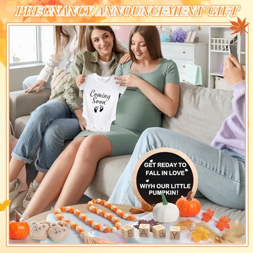 Canlierr 17 Pcs Fall Pregnancy Announcement Set Baby Announcement Idea