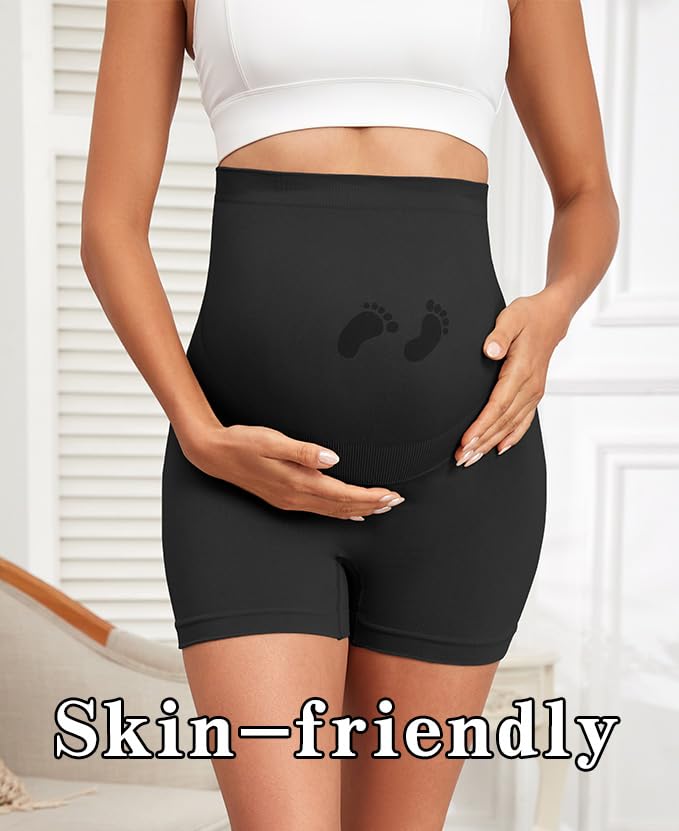 Pack of 2 Different Black Maternity Underwear Shorts M