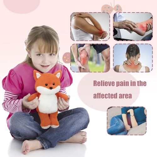Microwavable Fox Stuffed Animals, Laveder & Flaxseed Coolable & Heatable Stuffed Animals, Plush Toys