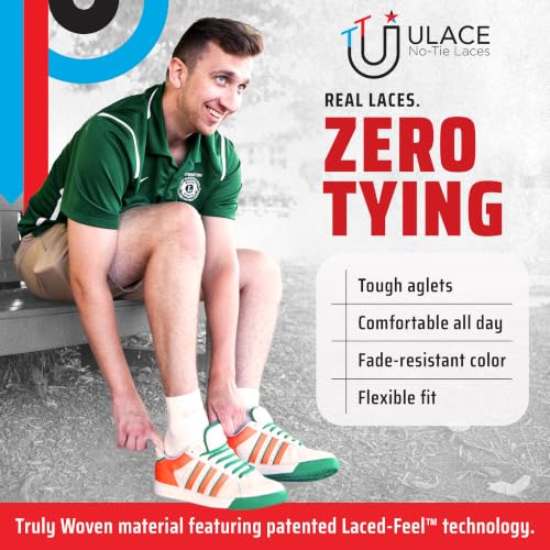 uLace Classic No-Tie Shoelaces - Elastic Shoe Laces for Sneakers - 14 Laces - color: Bright Purple