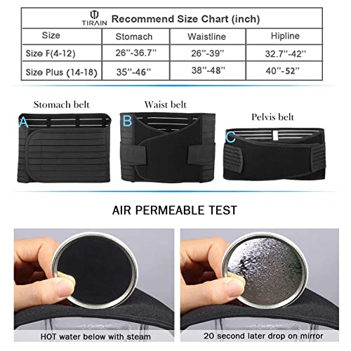 Postpartum Belly Band, 3-Piece Postpartum Girdle C Section Belly Band Support Recovery Belt Abdominal Binder - color: Black, size: Plus Size (US 14-18)