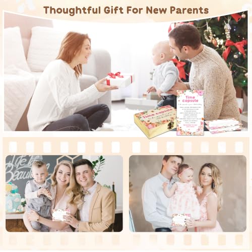 Baby Time Capsule Box Kit, Pink Fall Pumpkin Time Capsule Cards (B09) - style: Pink Fall Pumpkin Floral