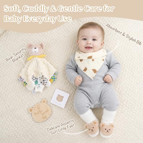Baby Gift Set for Baby Shower - 10 Piece Newborn Box with Essentials - color: Little Bear