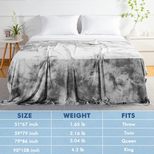 Marchpower Arc-Chill Cooling Blanket for Hot Sleepers King Size Tie-Dye - color: Tie-dye Gray, size: King 90" X 108"
