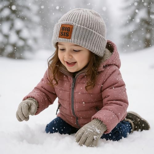 Cute Beanies Warm Soft Winter Hat Christmas Beanie Unisex - color: Big Sis