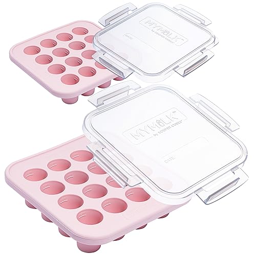 Souper Cubes My Milk Silicone Breast Milk Freezer Trays, Pink, 2-Pack - color: Pink