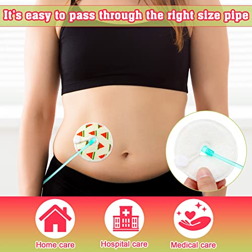 Sosation 36 Pcs G Tube Button Covers, Soft Cotton Feeding Pads, 6 Patterns