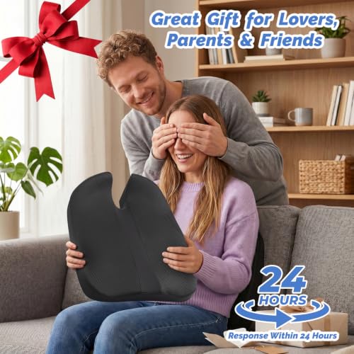 Memory Foam Car Seat Cushion for Good View & Sciatica Relief