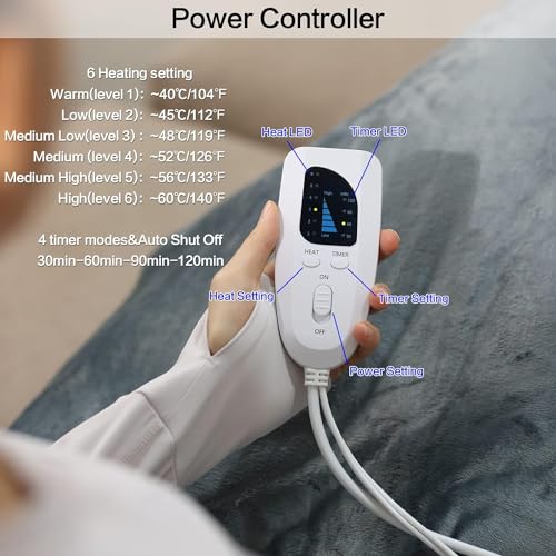 Heating Pad,Electric Heating Pads,Heating Pad for Back,DimGray,33x17 Inch - color: Dimgray, size: 33x17 Inch