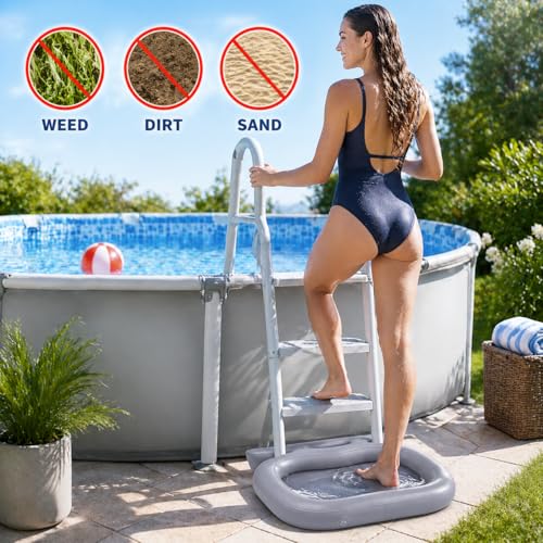 Inflatable Pool Foot Bath Basin, Portable Foot Wash Basin with Pump