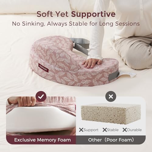 Momcozy Cozylite Nursing Pillow for Breastfeeding - Supportive Memory Foam - color: Cozylite -Light Pink