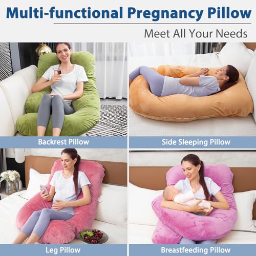 60 Inch Pregnancy Pillow for Sleeping (Brown) - color: Brown